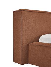 Čalouněná postel s úložným prostorem Lennon, Nugátová, Š 200 cm, D 200 cm