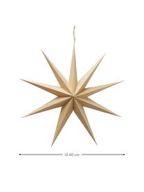 Estrella artesanal para colgar Cassie, Papel reciclado, Marrón claro, Ø 40 x F 10 cm