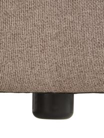 Modulaire XL chaise longue Lennon, Bekleding: 100% polyester De slijtva, Frame: massief grenenhout, FSC-g, Poten: kunststof, Geweven stof bruin, B 357 x D 119 cm, rugleuning rechts