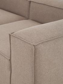 Szezlong modułowy XL Lennon, Tapicerka: 100% poliester Dzięki tka, Stelaż: lite drewno sosnowe, cert, Nogi: tworzywo sztuczne, Brązowa tkanina, S 357 x G 119 cm, oparcie prawostronne