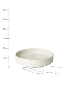 Assiettes creuses à texture mate/brillante Pilar, 6 pièces, Céramique, Blanc crème, Ø 20 x haut. 4 cm
