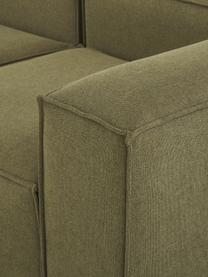 Modulaire XL chaise longue Lennon, Bekleding: 100% polyester De slijtva, Frame: massief grenenhout, FSC-g, Poten: kunststof, Geweven stof groen, B 357 x D 119 cm, rugleuning rechts