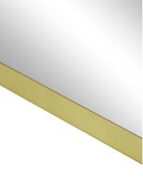 Eckiger Wandspiegel Ivy mit messingfarbenem Metallrahmen, Rahmen: Metall, pulverbeschichtet, Rückseite: Mitteldichte Holzfaserpla, Spiegelfläche: Spiegelglas, Goldfarben, B 55 x H 55 cm