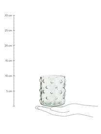 Bicchiere acqua in vetro soffiato con motivo in rilievo Spike 6 pz, Vetro soffiato, Trasparente, Ø 8 x Alt. 9 cm