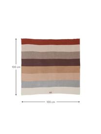 Gestreifte Baby-Baumwolldecke Iris, 100 % Baumwolle, Bunt, B 100 x L 100 cm