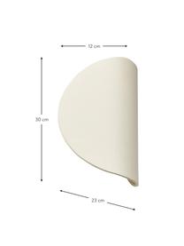 Designové nástěnné svítidlo ze lnu Kenzie, Světle béžová, Š 23 cm, V 30 cm