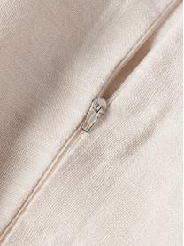 Federa arredo in lino con frange Luana, 100% lino

Il lino per sua natura ha un aspetto sgualcito e risulta ruvido al tatto 
L'alta resistenza allo strappo rende il lino resistente all'abrasione e all'usura, Beige chiaro, Larg. 50 x Lung. 50 cm