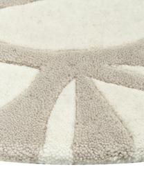 Tapis rond en laine beige tufté main Lando, 100 % laine, Beige, Ø 120 (taille S)