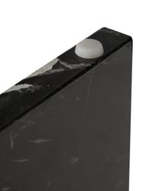 Table basse aspect marbre Vilma, 2 élém., MDF (panneau en fibres de bois à densité moyenne), avec papier adhésive aspect marbre, Noir, marbré, brillant, Lot de différentes tailles