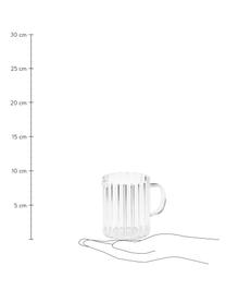 Milchkännchen und Zuckerdose Brilia aus Glas, 3-er Set, Löffel: Edelstahl, beschichtet, Transparent, Set mit verschiedenen Größen
