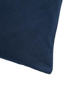 Federa in flanella di cotone blu navy Biba, Blu navy, Larg. 50 x Lung. 80 cm