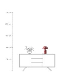 Malá retro stolní lampa Walter, Lesklá červená, Ø 25 cm, V 34 cm