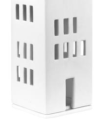Hohes Porzellan-Lichthaus Living in Weiß, Porzellan, Weiß, B 8 x H 22 cm
