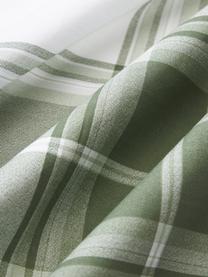 Karierter Baumwollperkal-Bettdeckenbezug Scarlet/Weiß, Webart: Perkal Fadendichte 180 TC, Grün, Weiß, B 200 x L 200 cm