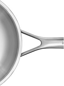 Wok KitchenAid in zilverkleurig, Deksel: glas, Zilverkleurig, Ø 28 cm