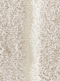 Tapis moelleux à poils longs texturés Jade, Beige, blanc crème, larg. 80 x long. 150 cm (taille XS)