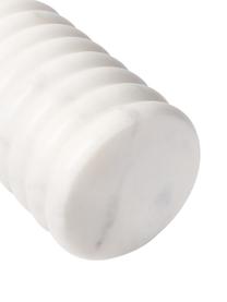 Portaspazzolino in marmo Orta, Marmo, Bianco marmorizzato, Ø 8 x Alt. 12 cm