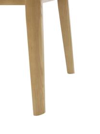 Silla tapizada Koga, Tapizado: 100% poliéster Alta resis, Patas: madera de fresno, Estructura: metal, Tejido blanco crema, An 47 x Al 86 cm