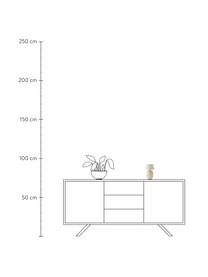 Dimmbare Tischlampe Torso mit USB-Anschluss, Lampenschirm: Stoff, Lampenfuß: Keramik, Weiß, Sandfarben, Ø 12 x H 20 cm