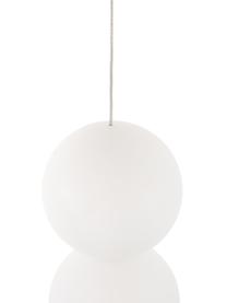 Lampa wisząca ze szkła i betonu Zero, Biały, Ø 10 x W 20 cm
