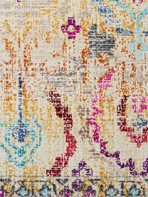 Niederflor-Teppich Kashan Vintage mit bunten Ornamenten, Flor: 100% Polypropylen, Beige, Mehrfarbig, gemustert, B 120 x L 180 cm (Grösse S)