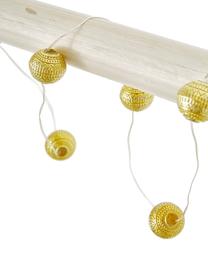 LED lichtslinger Beads, 120 cm, 10 lampions, Lampions: acryl, Goudkleurig, L 120 cm