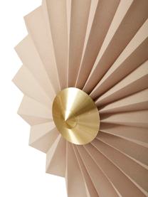 Wandlamp Tenty van papier met stekker, Lampenkap: papier, Decoratie: messing, Beige, messingkleurig, Ø 48 x D 16 cm