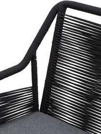 Sillas para exterior Elba, 2 uds., Tapizado: 100% poliéster, Estructura: metal galvanizado con pin, Negro, gris, An 56 x F 63 cm