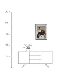 Impression numérique encadrée Lilian, Brun, gris, blanc, noir, larg. 52 x haut. 72 cm