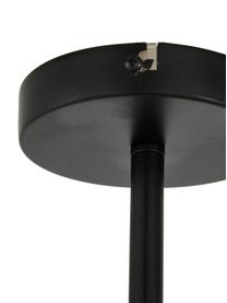 Grote hanglamp Aurelia in zwart, Baldakijn: gepoedercoat metaal, Zwart, grijs, 110 x 68 cm