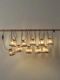Handgemaakte LED lichtslinger Aurora, 800 cm, 10 lampions, Lampions: natuurlijke vezels, Bruintinten, L 800 cm