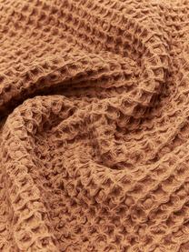 Colcha de algodón con estructura gofre Lois, 100% algodón, Marrón, An 180 x L 260 cm (para camas de 140 x 200 cm)