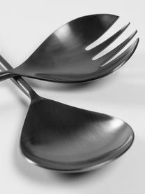 Salatbesteck Fer in Schwarz glänzend, 2er-Set, Rostfreier Stahl, beschichtet, Schwarz, L 28 cm