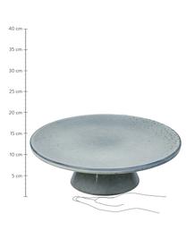 Plat à gâteau artisanal en faïence Nordic Sea, Ø 30 cm, Grès cérame, Bleu, Ø 30 x haut. 10 cm