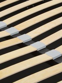 Letto imbottito con contenitore Dream, Rivestimento: poliestere (tessuto testu, Tessuto grigio chiaro, Larg. 200 x Lung. 200 cm