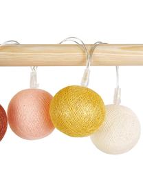Ghirlanda a LED Colorain, 378 cm, 20 lampioni, Beige, tonalità rosse, giallo, Lung. 378 cm