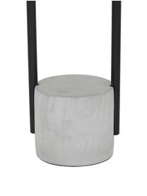 Lampada da tavolo grande con base in cemento Pipero, Paralume: tessuto, Base della lampada: metallo verniciato a polv, Bianco, grigio, Ø 28 x Alt. 51 cm