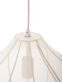 Hanglamp Beau van netstof in crèmekleur, Lampenkap: textiel, Baldakijn: gepoedercoat metaal, Crèmekleurig, Ø 40  x H 40 cm