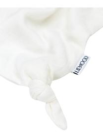 Doudou bébé Agnete, 100% coton biologique, certifié Oeko-Tex, Blanc, noir, larg. 35 x long. 35 cm