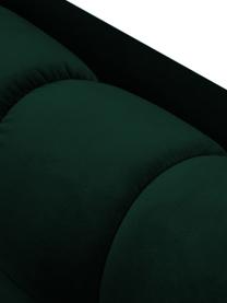 Sametová rohová pohovka Mamaia (5místná), Lahvově zelená, Š 293 cm, H 185 cm, levé rohové provedení