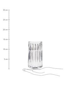 Longdrinkglazen Hudson met groefstructuur, 6 stuks, Glas, Transparant, Ø 8 cm x H 14 cm, 400 ml
