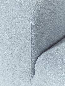 Bouclé-Mittelmodul Lena, Bezug: Bouclé (93 % Polyester, 6, Gestell: Kiefernholz, Schichtholz,, Füße: Kunststoff, Bouclé Hellblau, B 76 x T 106 cm
