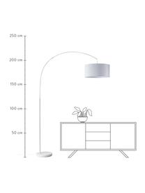 Lampa podłogowa łukowa Niels, Biały, Ø 50 x W 218 cm
