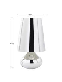 Lampa stołowa LED Cindy, Odcienie chromu, Ø 24 x W 42 cm
