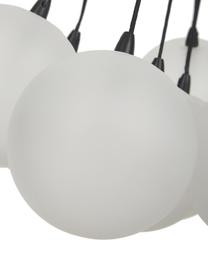 Závěsné svítidlo ze skla Magda, Poloprůhledná, černá, Ø 55 cm, V 110 cm