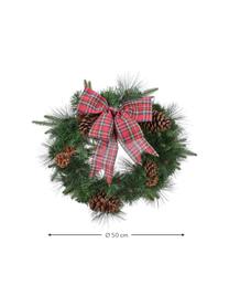 Weihnachtskranz Harta Ø 50 cm, Kunststoff, Grün, Rot, Ø 50 x H 15 cm