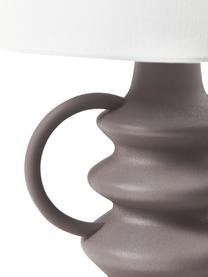Lampa stołowa Luvi, Kremowobiały, brązowy, Ø 32 x W 47 cm