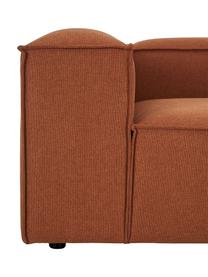 Diván modular grande Lennon, Tapizado: poliéster Alta resistenci, Estructura: madera de pino maciza, ma, Patas: plástico, Tejido terracota, An 357 x F 119 cm, respaldo izquierdo