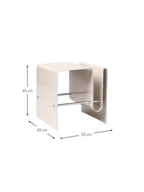 Metall-Beistelltisch Julia, Metall, pulverbeschichtet, Beige, B 50 x T 45 cm