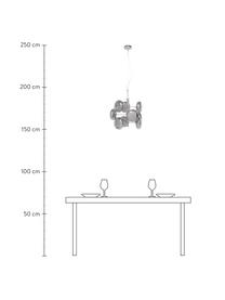 Lámpara de techo Headlight, Anclaje: metal recubierto, Estructura: metal recubierto, Cable: plástico, Cromo, Ø 53 x Al 155 cm